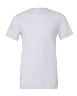 Sample of Canvas 3413 - Unisex Triblend Short-Sleeve T-Shirt in WHT FLCK TRBLND from side front