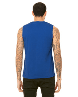Sample of Canvas 3483 - Unisex Jersey Muscle Tank in TRUE ROYAL from side back