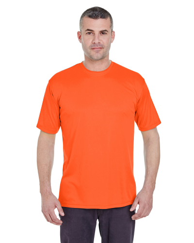 Sample of UltraClub 8620 - Men's Cool & Dry Basic Performance T-Shirt in BRIGHT ORANGE style