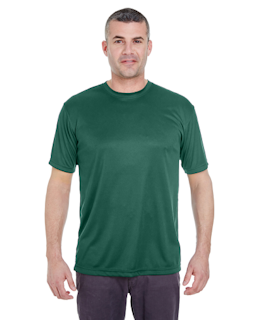 Sample of UltraClub 8620 - Men's Cool & Dry Basic Performance T-Shirt in FOREST GREEN from side front