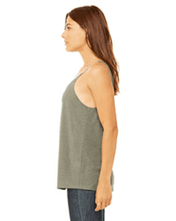 Sample of Bella 8838 - Ladies' Slouchy Tank in HEATHER STONE from side sleeveleft
