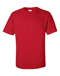 Sample of Gildan 2000 - Adult Ultra Cotton 6 oz. T-Shirt in CHERRY RED from side front