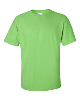 Sample of Gildan 2000 - Adult Ultra Cotton 6 oz. T-Shirt in LIME from side front