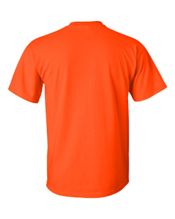 Sample of Gildan 2000 - Adult Ultra Cotton 6 oz. T-Shirt in ORANGE from side back
