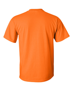 Sample of Gildan 2000 - Adult Ultra Cotton 6 oz. T-Shirt in SAFETY ORANGE from side back