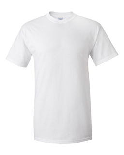 Sample of Gildan 2000 - Adult Ultra Cotton 6 oz. T-Shirt in WHITE from side front