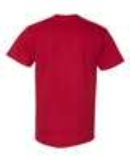 Sample of Gildan Hammer T-Shirt in SptScarRed from side back