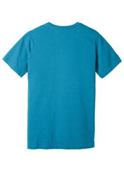 Sample of BELLA+CANVAS Unisex Jersey Short Sleeve Tee in Ht Aqua from side back