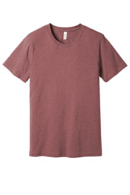 Sample of BELLA+CANVAS Unisex Jersey Short Sleeve Tee in Ht Mauve from side front