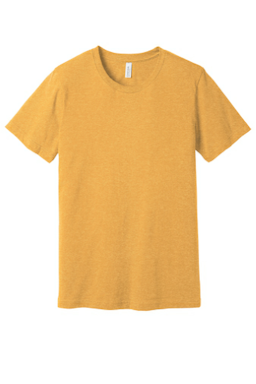 Sample of BELLA+CANVAS Unisex Jersey Short Sleeve Tee in Ht Mustard from side front