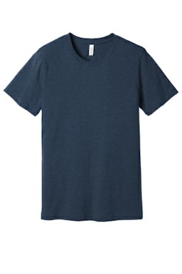 Sample of BELLA+CANVAS Unisex Jersey Short Sleeve Tee in Ht Navy from side front