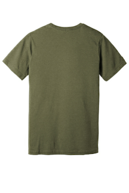 Sample of BELLA+CANVAS Unisex Jersey Short Sleeve Tee in Ht Olive from side back
