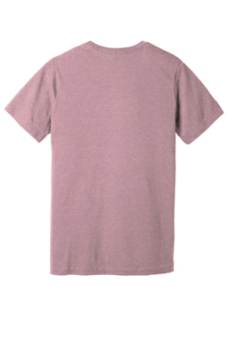 Sample of BELLA+CANVAS Unisex Jersey Short Sleeve Tee in Ht Orchid from side back