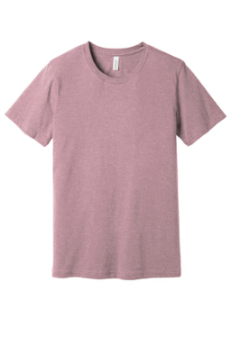 Sample of BELLA+CANVAS Unisex Jersey Short Sleeve Tee in Ht Orchid from side front