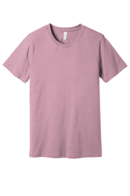 Sample of BELLA+CANVAS Unisex Jersey Short Sleeve Tee in Ht Prm Lilac from side front