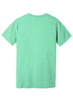 Sample of BELLA+CANVAS Unisex Jersey Short Sleeve Tee in Ht Prm Mint from side back