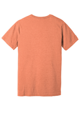 Sample of BELLA+CANVAS Unisex Jersey Short Sleeve Tee in Ht Prm Sunset from side back