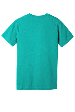 Sample of BELLA+CANVAS Unisex Jersey Short Sleeve Tee in Ht Sea Green from side back