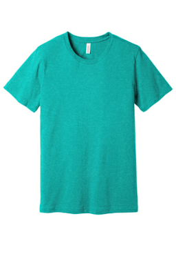 Sample of BELLA+CANVAS Unisex Jersey Short Sleeve Tee in Ht Sea Green from side front