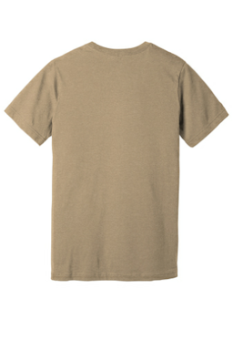 Sample of BELLA+CANVAS Unisex Jersey Short Sleeve Tee in Ht Tan from side back