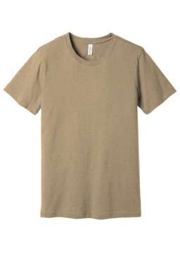 Sample of BELLA+CANVAS Unisex Jersey Short Sleeve Tee in Ht Tan from side front