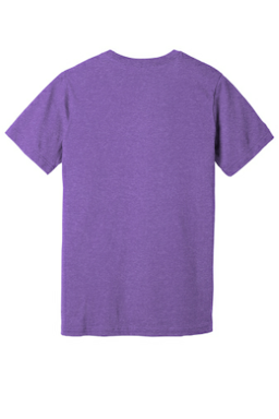 Sample of BELLA+CANVAS Unisex Jersey Short Sleeve Tee in Ht Team Purple from side back