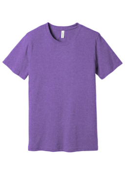 Sample of BELLA+CANVAS Unisex Jersey Short Sleeve Tee in Ht Team Purple from side front