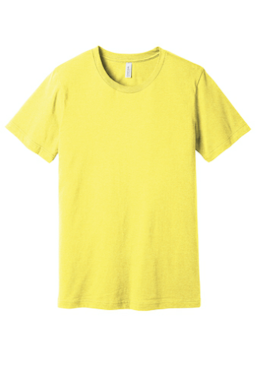 Sample of BELLA+CANVAS Unisex Jersey Short Sleeve Tee in Ht Yellow from side front