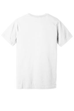 Sample of BELLA+CANVAS Unisex Jersey Short Sleeve Tee in Sol White Blnd from side back