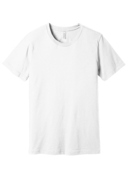Sample of BELLA+CANVAS Unisex Jersey Short Sleeve Tee in Sol White Blnd from side front