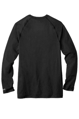 Sample of Carhartt Force Cotton Delmont Long Sleeve T-Shirt in Black from side back