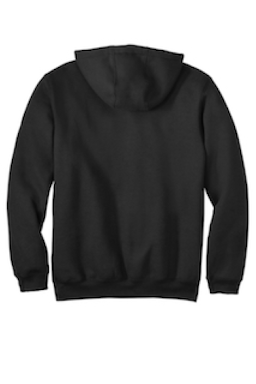 Sample of Carhartt Midweight Hooded Sweatshirt in Black from side back
