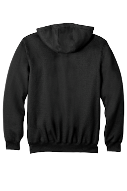 Sample of Carhartt Midweight Hooded Zip-Front Sweatshirt in Black from side back