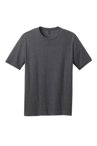 Sample of District Made Mens Perfect Blend Crew Tee in Hthr Charcoal style