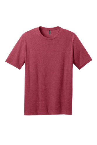 Sample of District Made Mens Perfect Blend Crew Tee in Hthr Red style
