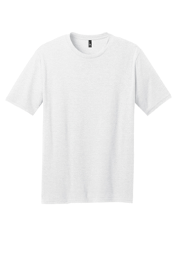 Sample of District Made Mens Perfect Blend Crew Tee in White from side front