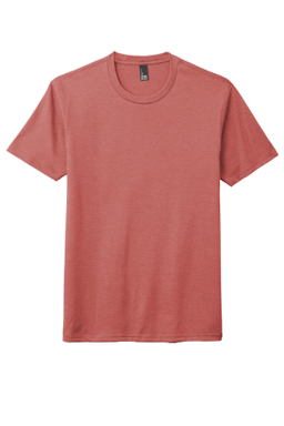 Sample of District Made Mens Perfect Tri Crew Tee in Blush Frost from side front
