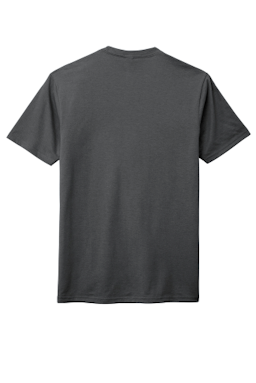 Sample of District Made Mens Perfect Tri Crew Tee in Charcoal from side back
