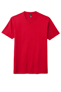 Sample of District Made Mens Perfect Tri Crew Tee in Classic Red from side front