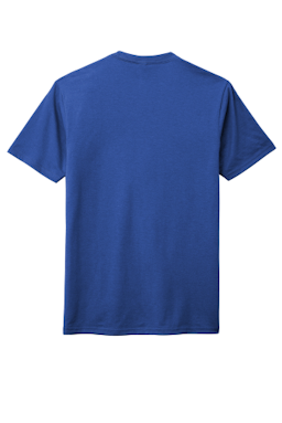 Sample of District Made Mens Perfect Tri Crew Tee in Deep Royal from side back
