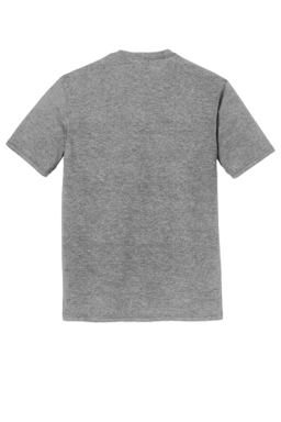 Sample of District Made Mens Perfect Tri Crew Tee in Grey Frost from side back