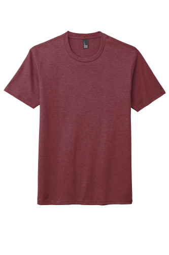 Sample of District Made Mens Perfect Tri Crew Tee in Maroon Frost style