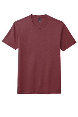 Sample of District Made Mens Perfect Tri Crew Tee in Maroon Frost from side front