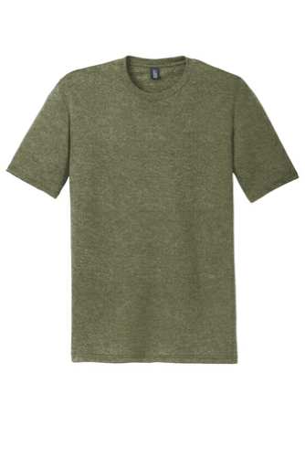 Sample of District Made Mens Perfect Tri Crew Tee in Military Green Frost style