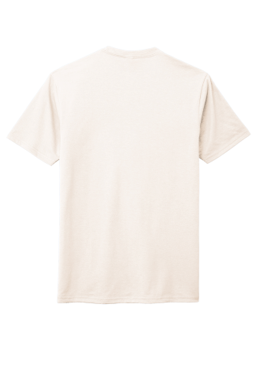 Sample of District Made Mens Perfect Tri Crew Tee in Natural from side back