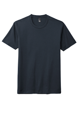 Sample of District Made Mens Perfect Tri Crew Tee in New Navy from side front