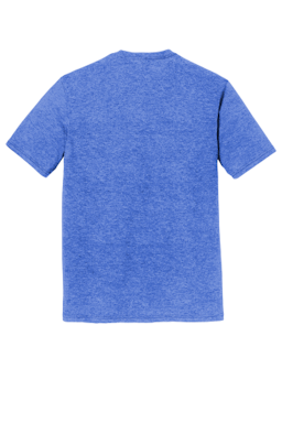 Sample of District Made Mens Perfect Tri Crew Tee in Royal Frost from side back