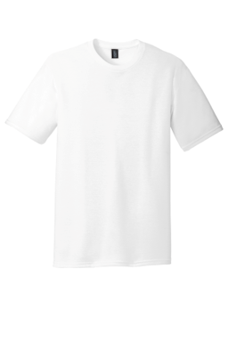 Sample of District Made Mens Perfect Tri Crew Tee in White from side front