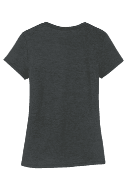 Sample of District Made Ladies Perfect Tri Crew Tee in Black Frost from side back