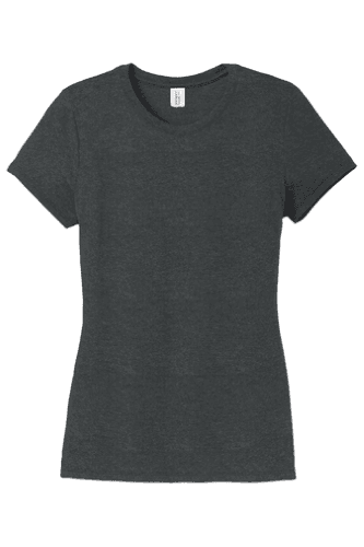 Sample of District Made Ladies Perfect Tri Crew Tee in Black Frost style